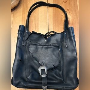 Rare OOAK LUNATION LEATHERS Salem Tote Bag
